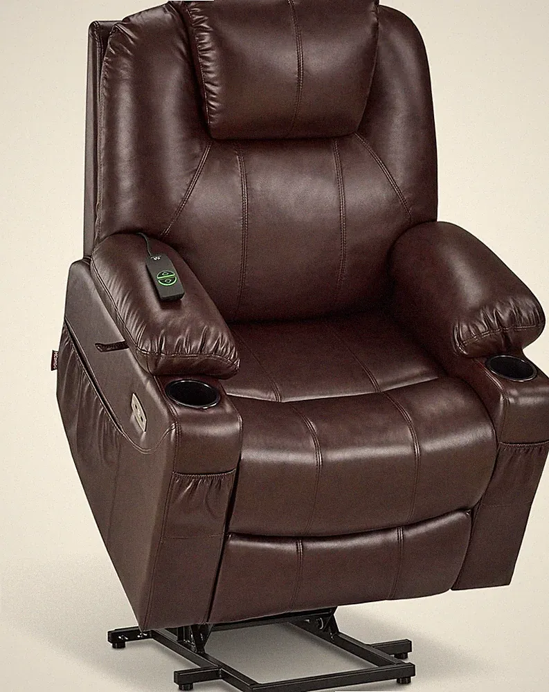 Electric Power Lift Recliner Chair Sofa with Massage and Heat for Elderly, 3 Pos