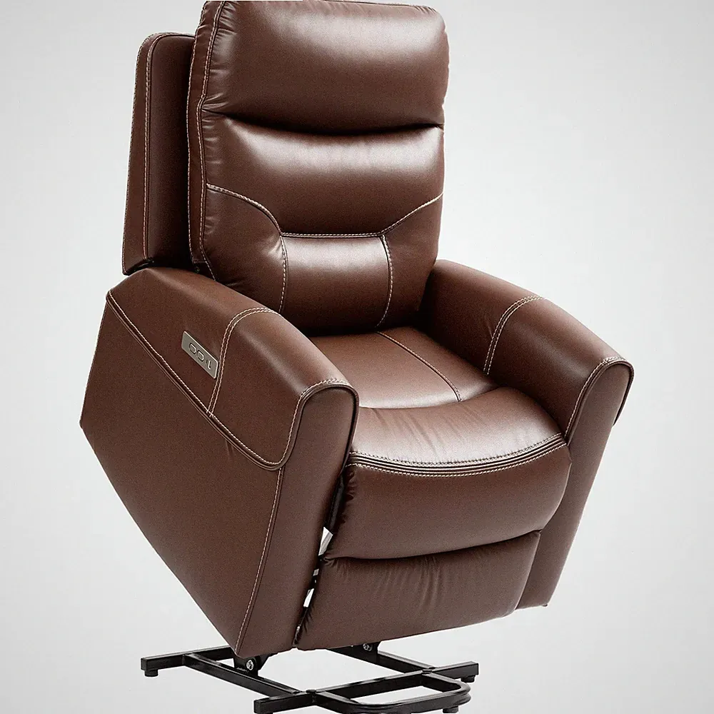 faux leather power lift recliners with 3 positions