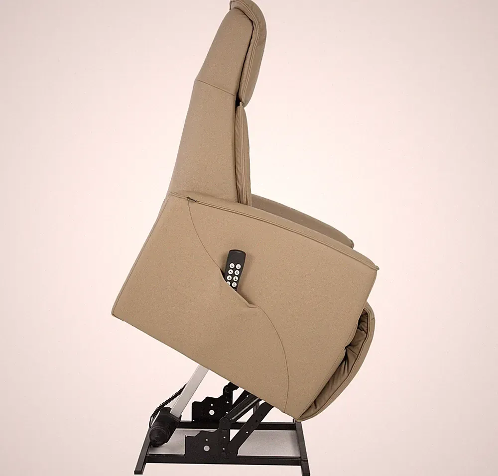 Small Fjords Austin 3 Motor Infinite Position Power Lift Chair Recliner in Stone